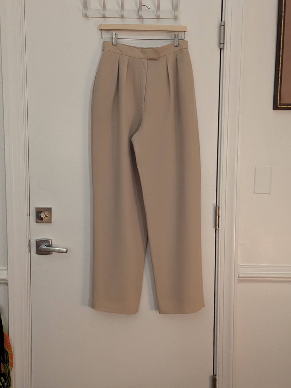 Jones Wear Neutral Beige High-Rise Trousers